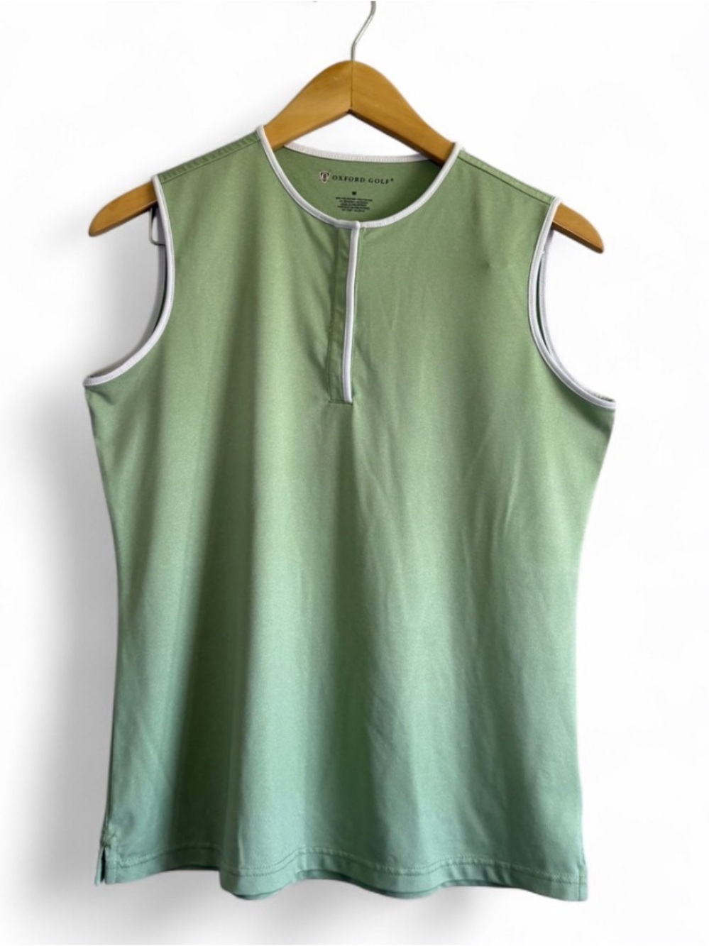 Oxford Golf Sleeveless Tank Top Shirt M Preppy Tennis Athletic Performance